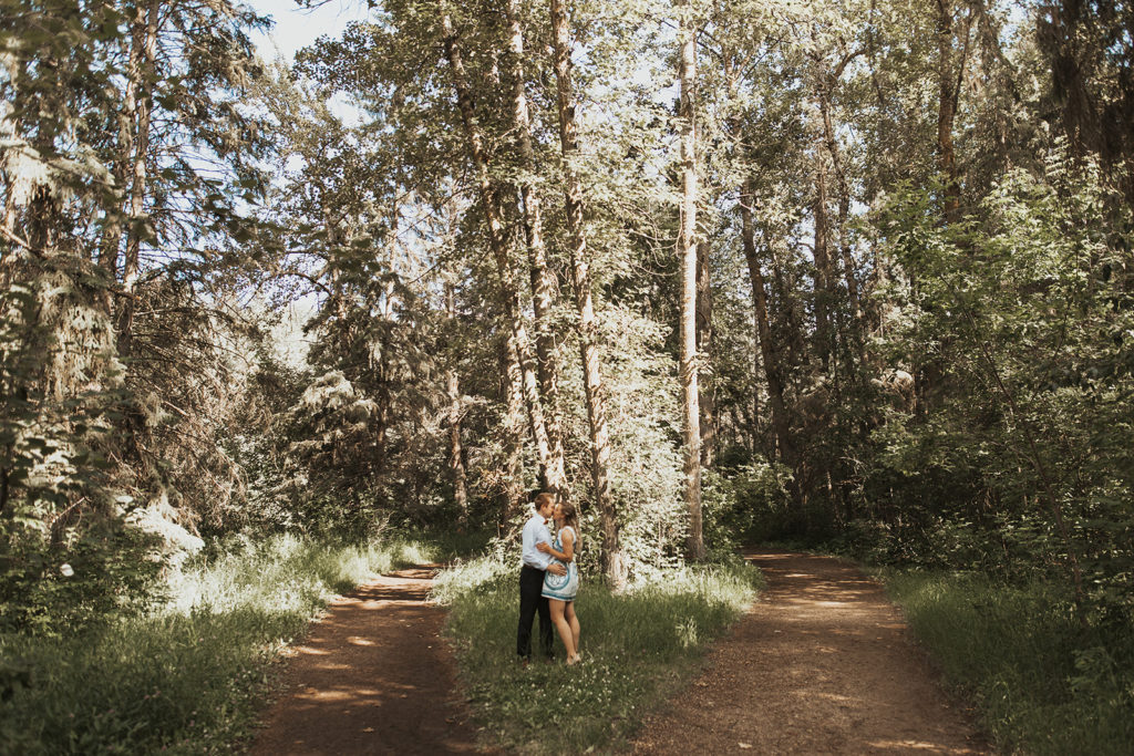 Edmonton Couple Photos Surrounded by trees