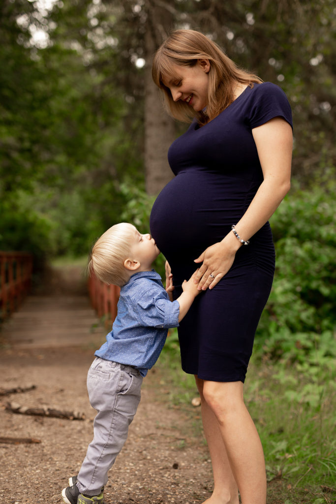 Edmonton maternity photos with son