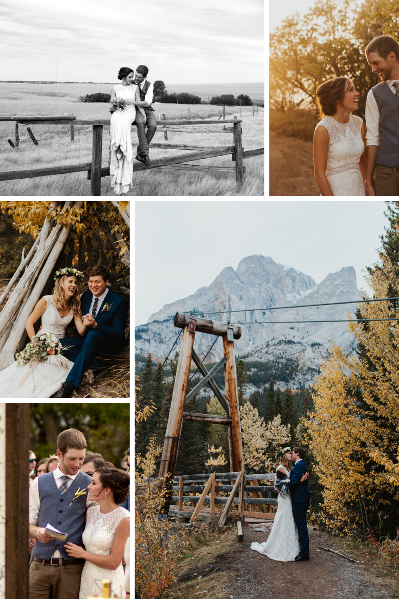 real fall weddings in Edmonton and Rocky Mountains