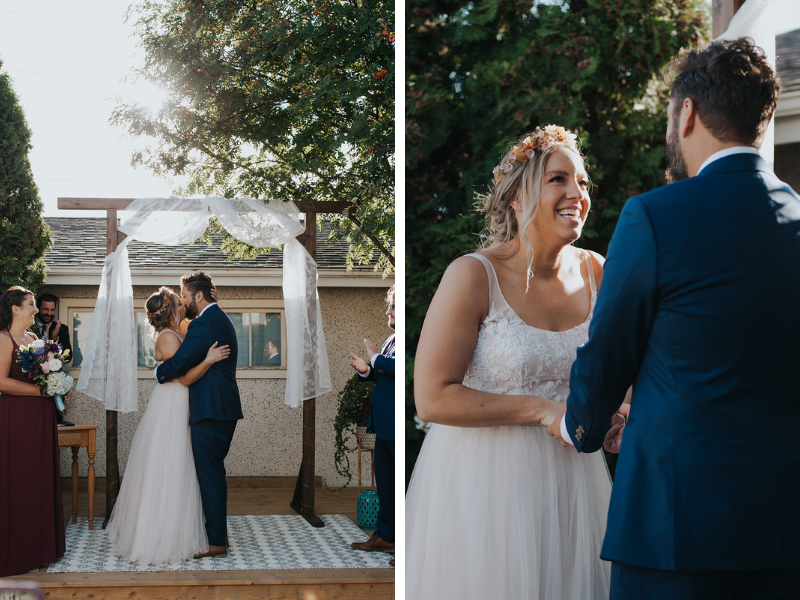 backyard wedding photos in Edmonton