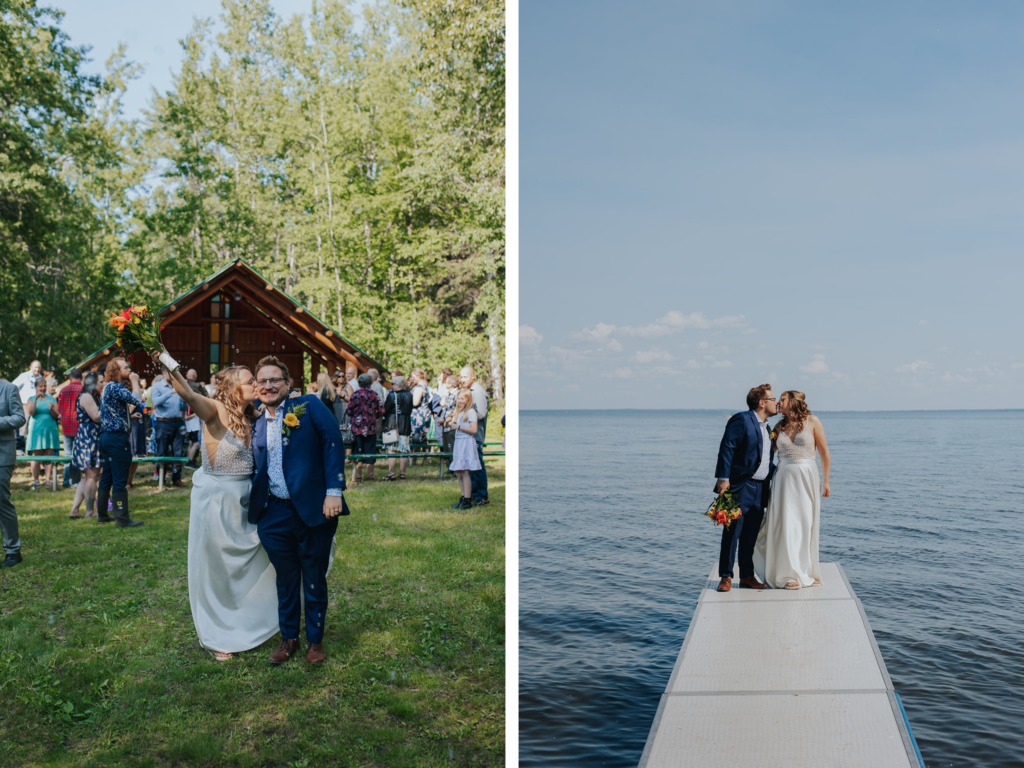 couple getting married outside vs couple eloping